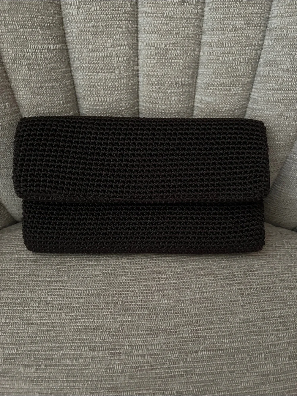 The Sak Crochet Woven Brown Wallet